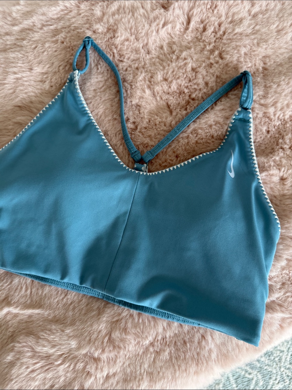 Nike Teal Adjustable-Strap Sports Bralette